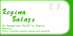regina balazs business card